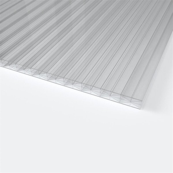 Doppelstegplatten 16 mm Farblos Klar - X + 5-Fach Struktur Polycarbonat 1200 x 7000