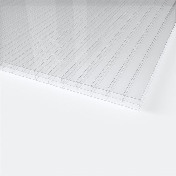 Lexan® Doppelstegplatten 16 mm Farblos Klar – 3-fach Struktur Polycarbonat 2100 x 6000