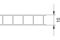 Lexan® Doppelstegplatten 10 mm Farblos Klar - Polycarbonat Hohlkammerplatten 1050 x 2000