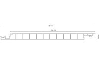 Hohlkammer Paneele klar 230 mm breit - Polycarbonat Klickprofil 230 x 3000