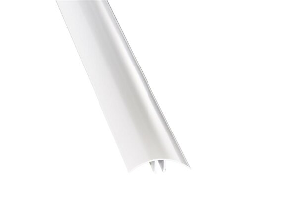 PVC Klemmprofil-Oberteil weiß 3000 mm lang