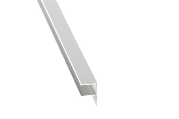 Alu-U-Profil 16mm mit Tropfnase Befestigungslasche quer silber eloxiert 2000 mm lang