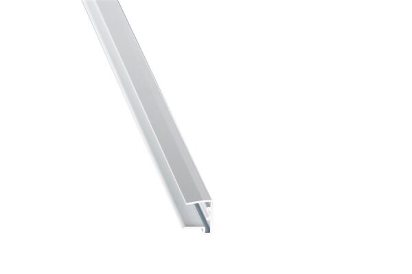 U Profil 16 mm Alu weiß mit Tropfkante – Verschluß untere Seite für Stegplatten 980 mm