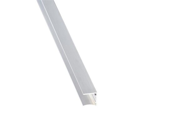 U Profil 16 mm Alu preßblank ohne Tropfkante – Verschluß obere Seite für Stegplatten 1200 mm