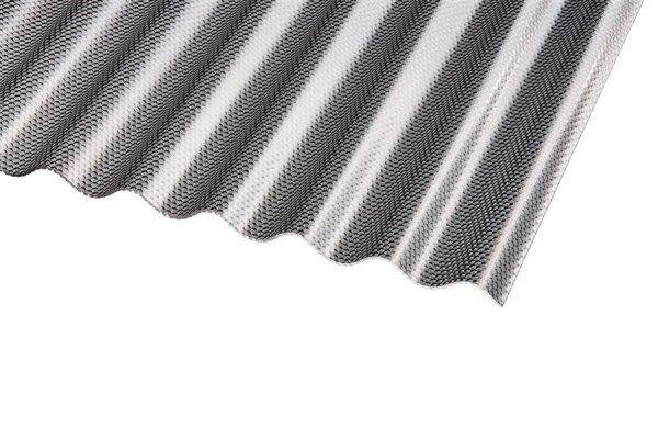 Acryl Wellplatten 3mm Sinus 76/18 Wabenstruktur graphit 1045 x 4500