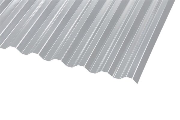 Acryl Wellplatten Glatt 1,5mm Trapez 76/18 klar 1045 x 3000
