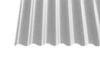 Polycarbonat Wellplatten klar Wabenstruktur Sinus 76/18 2,6 mm – Hagelsicher 1045 x 2500