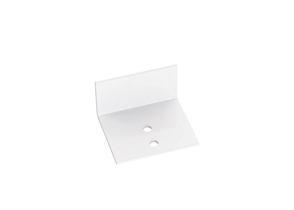 Abschlusswinkel Haltewinkel Alu weiß - für Deckprofil und Universalprofil 16 mm