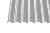 Polycarbonat Wellplatten klar Wabenstruktur Sinus 76/18 2,6 mm – Hagelsicher 1045 x 6000