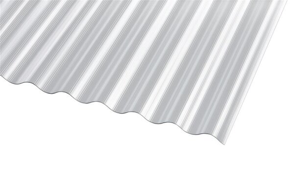 Polycarbonat Wellplatten klar Gerillt Sinus 76/18 1,4 mm 900 x 2000