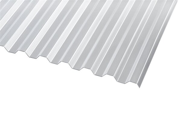 Polycarbonat Wellplatten klar Gerillt Trapez 76/18 1,4 mm 950 x 3000