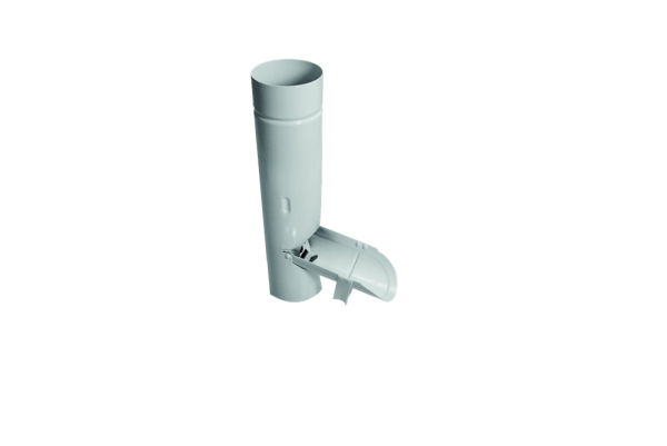 Regenwasserklappe Aluminium weiß (RAL 9016) mit Laubfang