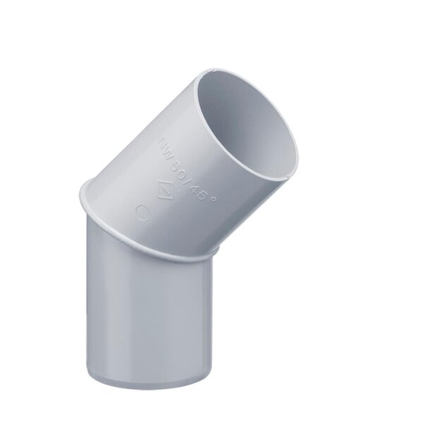 Rohrbogen 45° DN75 PVC grau
