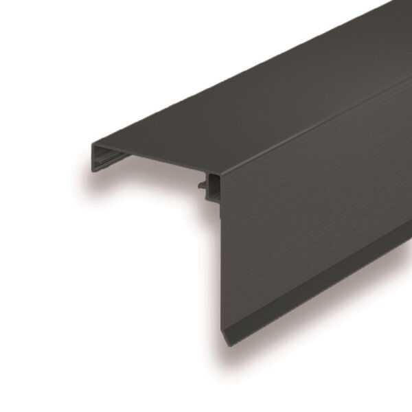 Wetterschenkel-Klemmdeckel Alu anthrazit - 60 mm breit 3000 mm, RAL 7016