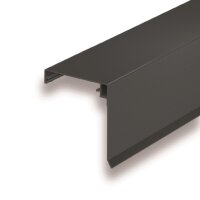 Wetterschenkel-Klemmdeckel Alu anthrazit - 60 mm breit...