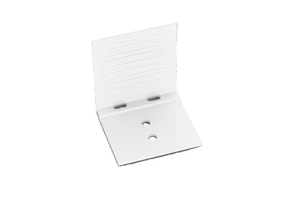 Profilabschlusswinkel Alu weiß  70 mm für Randklemmdeckel mit Wetterschenkel