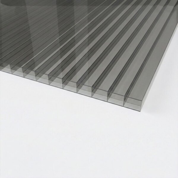 Doppelstegplatten 16 mm Anthrazit – 3-fach Struktur Polycarbonat 1200 x 2500