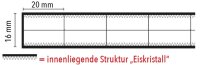 Doppelstegplatten 16 mm Farblos Eiskristall – 3-fach Struktur Polycarbonat 980 x 7000