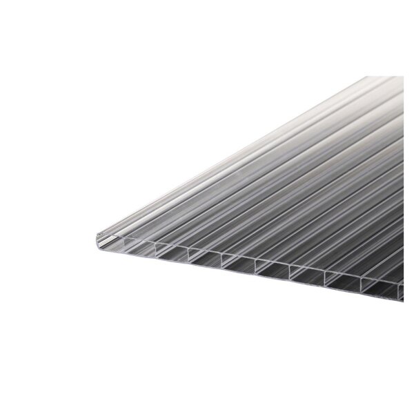 Doppelstegplatten 16 mm Farblos ANTIHAGEL Breitkammer 16/32 Polycarbonat 980 x 3000