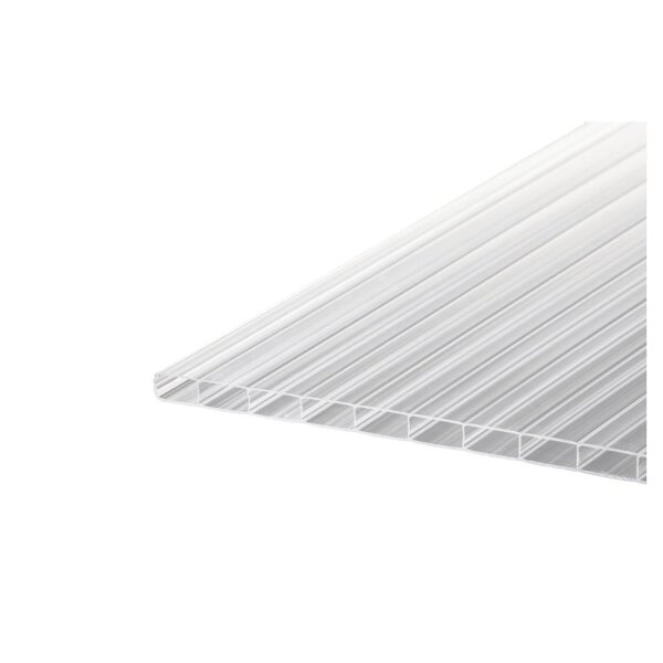 Doppelstegplatten 16 mm Weiß Opal ANTIHAGEL Breitkammer 16/32 Polycarbonat 980 x 2500