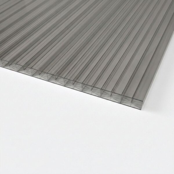 Doppelstegplatten 16 mm Anthrazit - X + 5-Fach Struktur Polycarbonat 980 x 3000