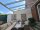 Premium Terrassenüberdachung Aluminium Cremeweiß - Doppelstegplatten 16mm Weiß Opal