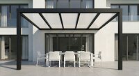 Premium Terrassenüberdachung Aluminium Tiefschwarz -...