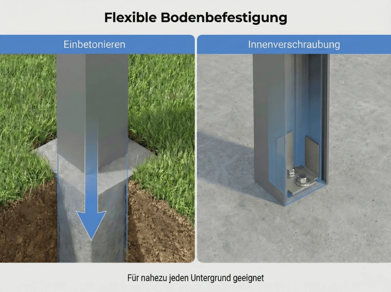 Bodenbefestigung Details